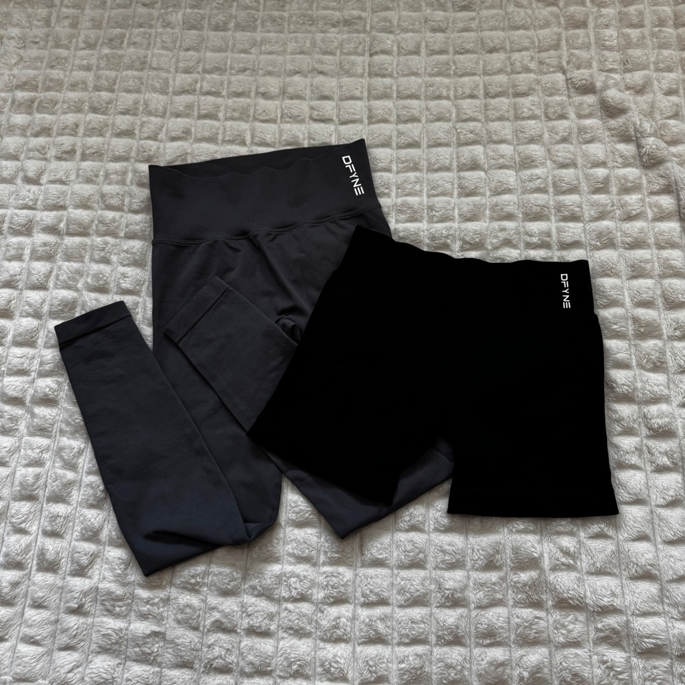 Dfyne Small LOT Impact Leggings & Biker Shorts Athletic Compression Sculpting